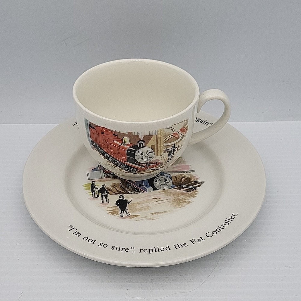 Vtg 1984 Thomas The Tank Engine & Friends Wedgwood Plate & Cup